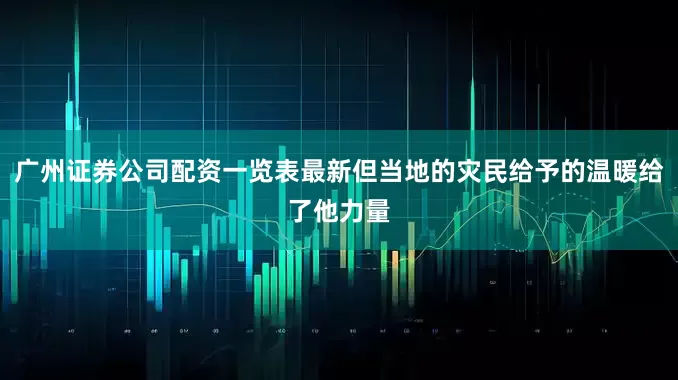 广州证券公司配资一览表最新但当地的灾民给予的温暖给了他力量